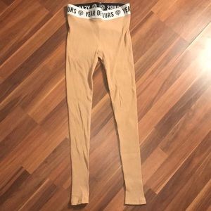 Year of Ours Tan Ribbed Legging